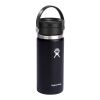 Hydro Flask Wide Mouth 473ml isolerad rostfri termosmugg med Flex Sip™-lock Svart