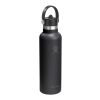 Hydro Flask Standard Mouth 621ml isolerad vattenflaska i rostfritt stål Svart