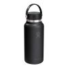 Hydro Flask Wide Mouth 946ml isolerad i rostfritt stål Svart