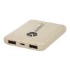 Asama 5000 mAh trådlös powerbank i halm Standard | Beige | Inget reklamtryck | Inte tillgängligt | Inte tillgängligt