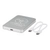 Avis 5000 mAh magnetisk powerbank i RCS-återvunnet aluminium  Silver