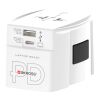 SKROSS® MUV AC65PD världsadapter med USB-C-kabel  vit