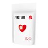 MiniKit First Aid med papperspåse vit | Digitaltryck | front | 80 mm x 86 mm