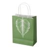 Papperspåse i kraftpapper 120 g/m² med tvinnade handtag – 18 x 9 x 23 cm vit