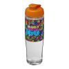 H2O Tempo® 700 ml sportflaska med uppfällbart lock Transparent-Orange | Inget reklamtryck | Inte tillgängligt | Inte tillgängligt