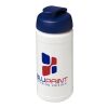 Baseline® Plus 500 ml sportflaska med uppfällbart lock Transparent-Blå | Inget reklamtryck | Inte tillgängligt | Inte tillgängligt