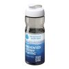 H2O Eco 650 ml sportflaska med uppfällbart lock Heather Charcoal-Vit