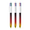 BIC® 4 Colours® Flags Collection + lanyard vit-svart-röd-Svart / röd / gul(3)