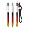 BIC® 4 Colours® Flags Collection + lanyard vit-svart-röd-Svart / röd / gul(3)