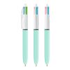 BIC® 4 Colours Fashion kulpenna vit-White/light blue(2) | Inget reklamtryck | Inte tillgängligt | Inte tillgängligt