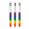 BIC® 4 Colours® Rainbow Decor röd-Röd   silver   grön(2)