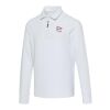 Zeus långärmad unisex piké med halv dragkedja Vit | 3XS | Inget reklamtryck | Inte tillgängligt | Inte tillgängligt | Inte tillgängligt