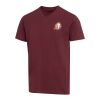Balfour 200 g/m² kortärmad v-ringad unisex-T-shirt av ekologiskt OCS-material Djup vinröd | 3XS