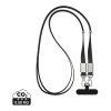Nivo Crossbody lanyard i RCS återvunnen PET svart | Inget reklamtryck | Inte tillgängligt | Inte tillgängligt
