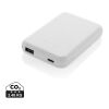 Stellar RCS återvunnen plast 5000 mah 5W magnetisk powerbank vit | Inget reklamtryck | Inte tillgängligt | Inte tillgängligt