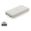 Trådlös powerbank i återvunnen plast, RCS standard vit | Inget reklamtryck | Inte tillgängligt | Inte tillgängligt