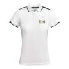 Tamil kortärmad sportpolo för dam Vit-Svart | XL