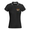 Tamil kortärmad sportpolo för dam Svart-Vit | L