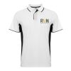 Montmelo kortärmad unisex sportpolo vit-svart | 2XL