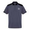 Samurai 160 g/m2 antibakteriell kortärmad unisex-pikétröja  Lead-Svart | L