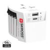 SKROSS World Travel Adapter MUV 2-polig med USB A och C vit | Inget reklamtryck | Inte tillgängligt | Inte tillgängligt