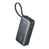 Anker Nano powerbank 30W, inbyggd USB-C kabel svart
