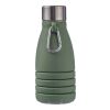 Silicone foldable drinking bottle 550 ml Erin Grön | Inget reklamtryck | Inte tillgängligt | Inte tillgängligt