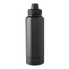 Stainless steel double-walled drinking bottle 1000 ml Nathaniel Svart | Inget reklamtryck | Inte tillgängligt | Inte tillgängligt
