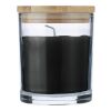 Glass candle Riven Svart