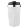 Recycled stainless steel travel mug (400 ml) Chiara Vit | Inget reklamtryck | Inte tillgängligt | Inte tillgängligt