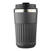 Recycled stainless steel travel mug (400 ml) Chiara Grå