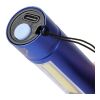 Recycled aluminium COB flashlight Sami Koboltblå