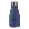 Silicone foldable drinking bottle 550 ml Erin Blå | Inget reklamtryck | Inte tillgängligt | Inte tillgängligt