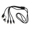 Charging cable Hexa | 6-in-1 Svart