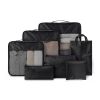 Travel organizer set Packio | Recycled | 7 pcs Svart
