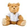 Plyschfigyr teddybjörn med luvtröja Vit