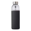 Glasflaska (500 ml) med fodral i neopren Svart | Inget reklamtryck | Inte tillgängligt | Inte tillgängligt
