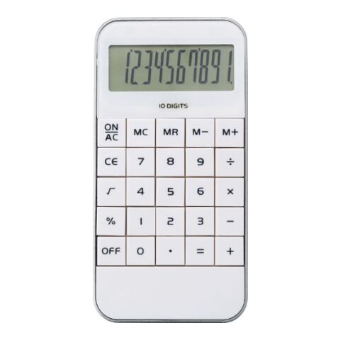 Kalkylator i form av mobiltelefon med 10 siffrig display