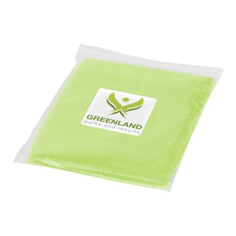 Ziva regnponcho med påse Limegrön