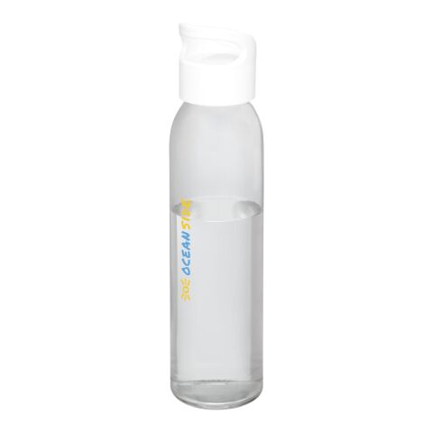 Sky 500 ml sportflaska i glas Standard | vit | Inget reklamtryck | Inte tillgängligt | Inte tillgängligt