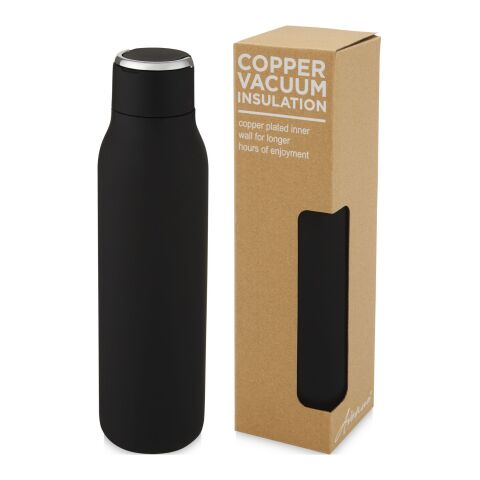 Marka 600 ml vakuumisolerad flaska i koppar med metalloop Standard | svart brons | Inget reklamtryck | Inte tillgängligt | Inte tillgängligt