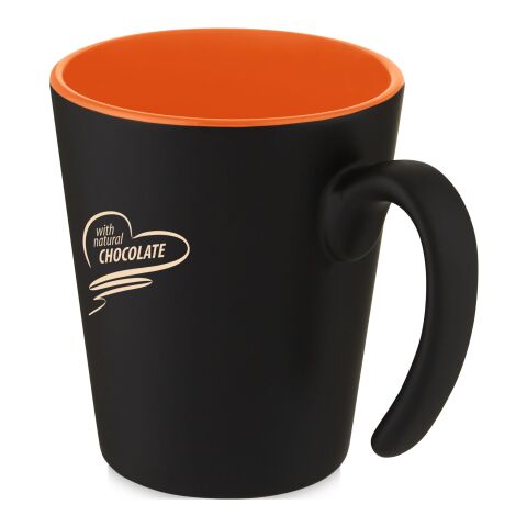 Oli 360 ml keramikmugg med handtag Orange-Svart