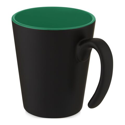 Oli 360 ml keramikmugg med handtag Standard | grön-svart brons | Inget reklamtryck | Inte tillgängligt | Inte tillgängligt