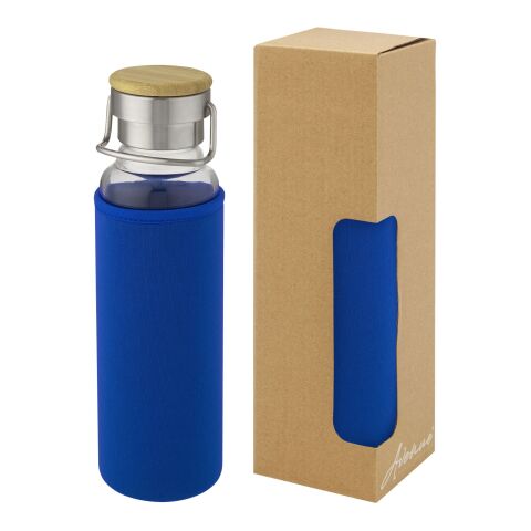 Thor 660 ml glasflaska med neoprenfodal Standard | blå | Inget reklamtryck | Inte tillgängligt | Inte tillgängligt