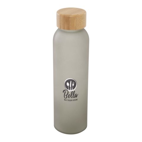 Lume 500 ml matt glasflaska av silikatglas med bambulock   Grå