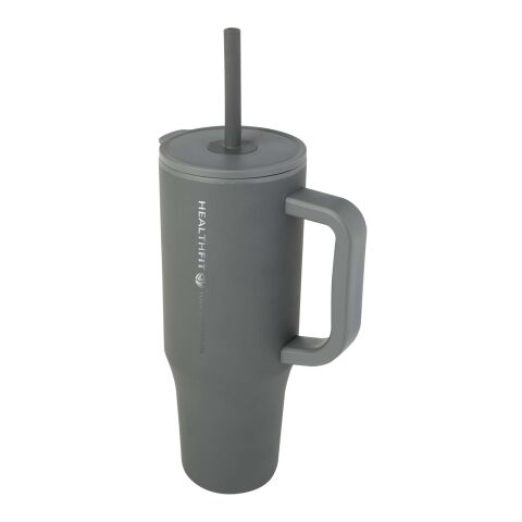 Brady 900 ml RCS-certifierad isolerad mugg med silikonsugrör Grå