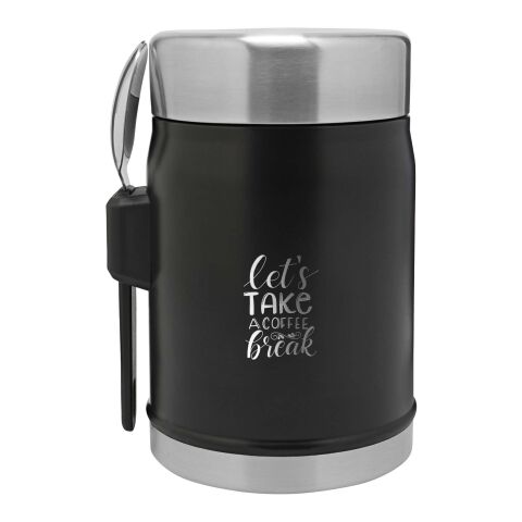 Stanley Legendary 400 ml matburk med spork Standard | svart | Gravyr | runt | 55 mm x 55 mm
