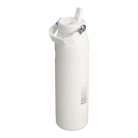 Stanley IceFlow™ 2.0 1,06 liter vattenflaska med flip-sugrör Standard | Vit | 1-färgat Tampongtryck | Baksida | 30 mm x 70 mm