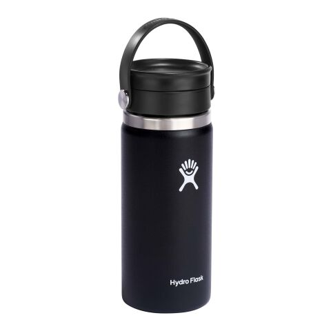 Hydro Flask Wide Mouth 473ml isolerad rostfri termosmugg med Flex Sip™-lock Svart