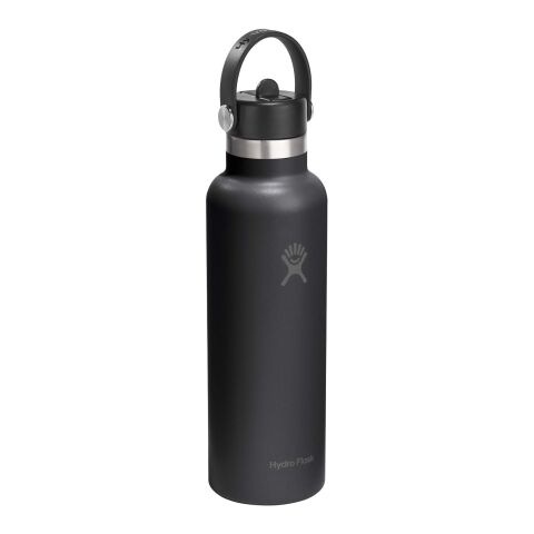 Hydro Flask Standard Mouth 621ml isolerad vattenflaska i rostfritt stål Svart